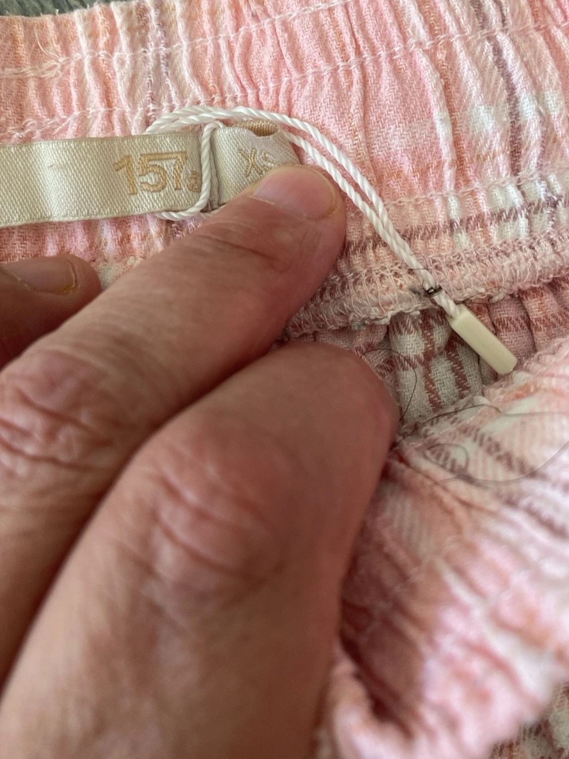 Rosa rutigt pyjamasset i bomull - 4