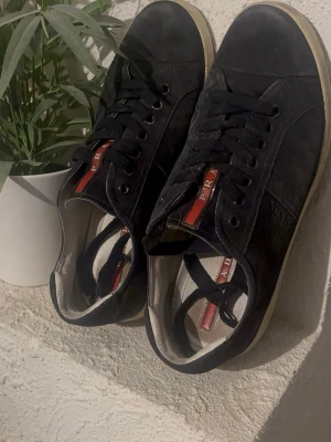 PRADA SKOR🤩 - Säljer nu dessa sjukt feta PRADA skor i storleken 41 samt färgen Marinblå🎉Skorna kostar 5000 nypris men säljs för 1748 men pris kan DISKUTERAS 🎉🍾Skick 8-10🍾 Inget OG är med och två rem under skon saknas!! Hör av dig vid frågor och funderingar!!🎉🍾
