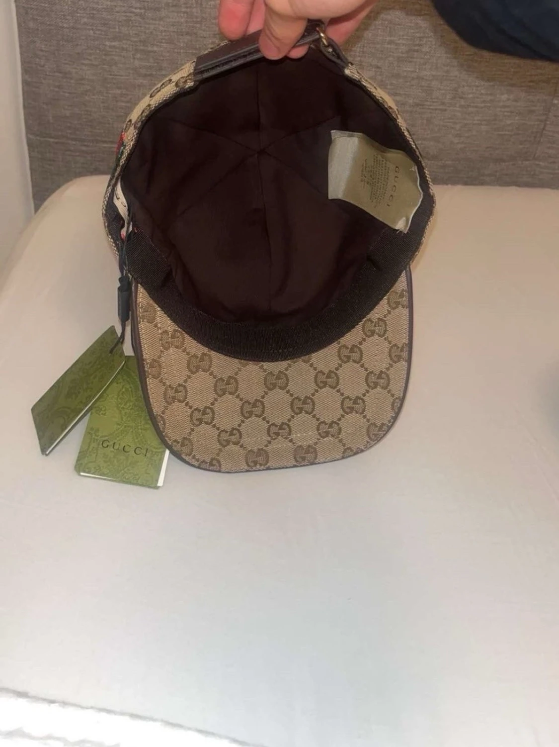 Gucci beige GG keps med logomönster - 1