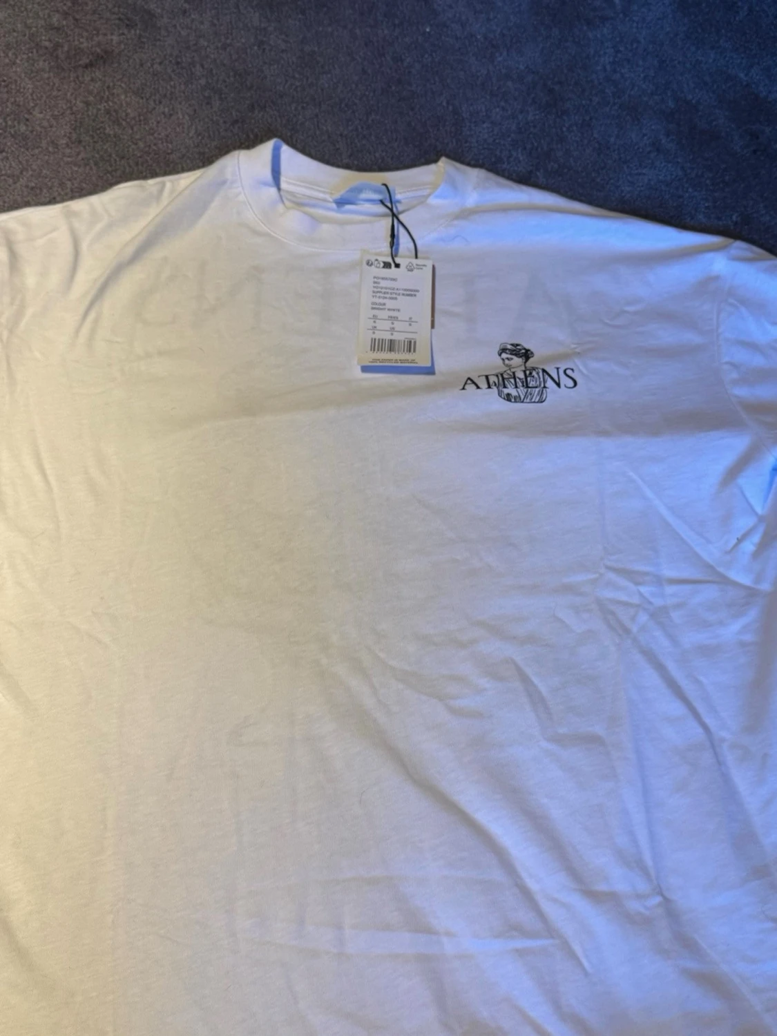 Vit Athens t-shirt med tryck - 1