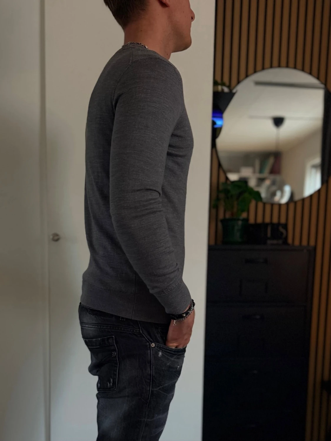 Stickad tröja NN07 Grå - 3