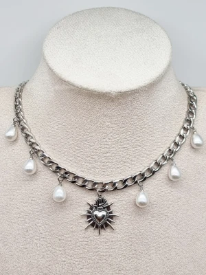 Handgjort halsband  - Material-rostfritt stål.  Kedjetjocklek-7mm  #44