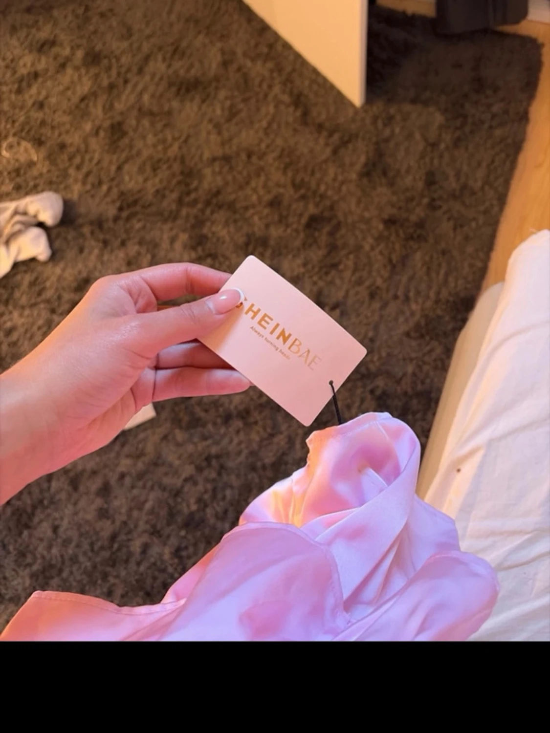 Rosa volangklänning  - 2