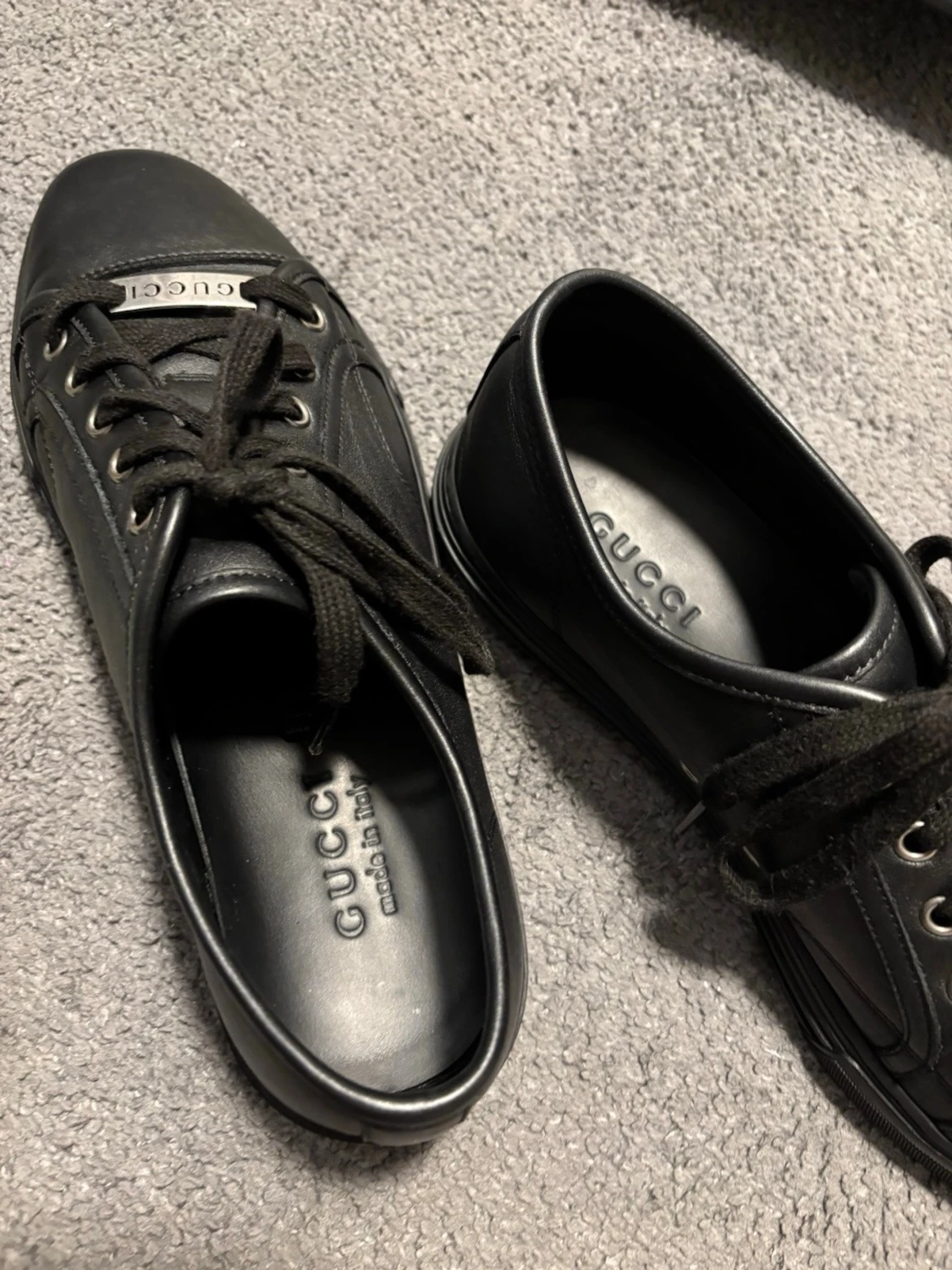 Gucci Ace all black leather - 4