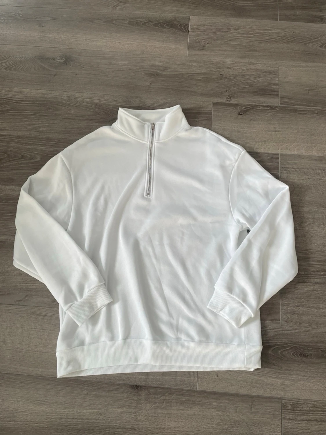 Vit halvzip hoodie