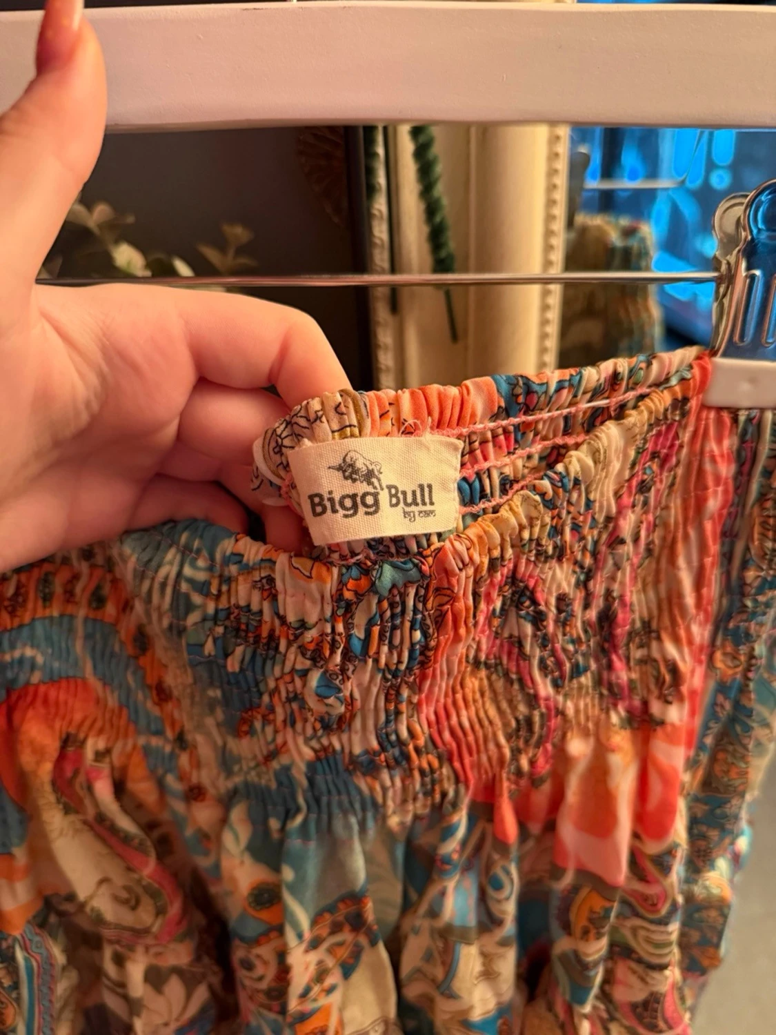 Färgglad volangkjol med mönster - 2