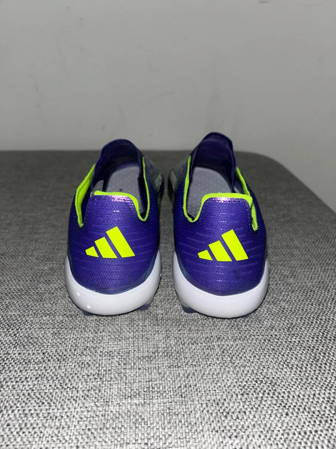 Adidas F50 lila och limegröna fotbollsskor - 1