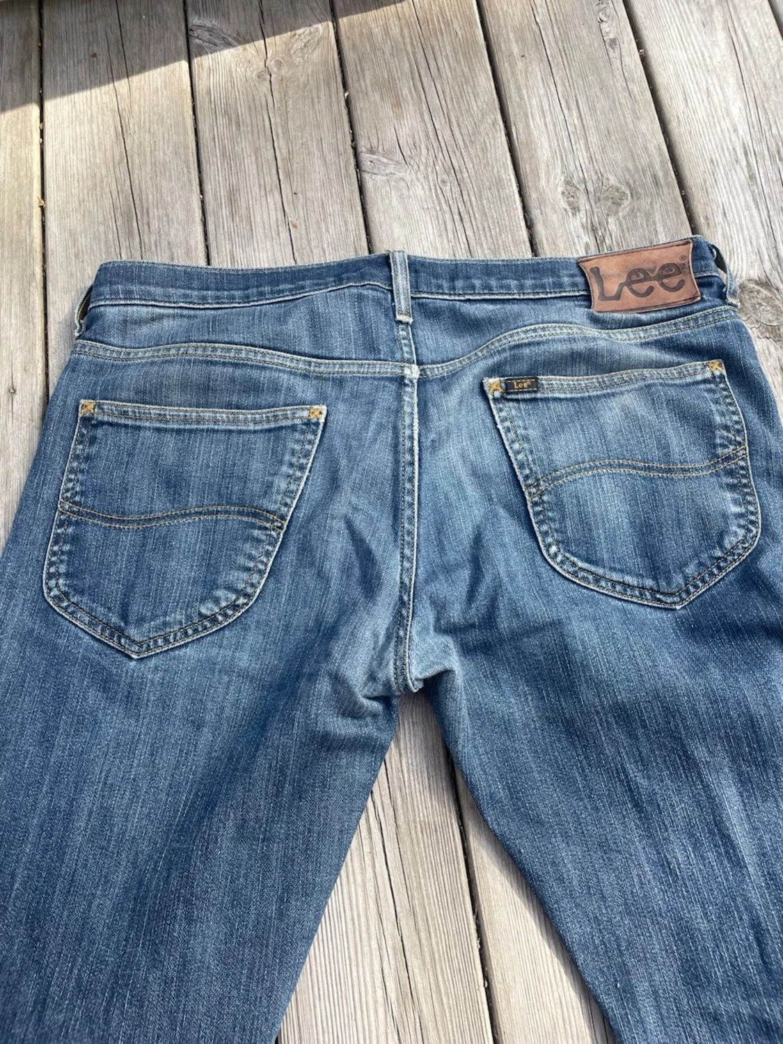 Blå raka jeans från Lee - 2