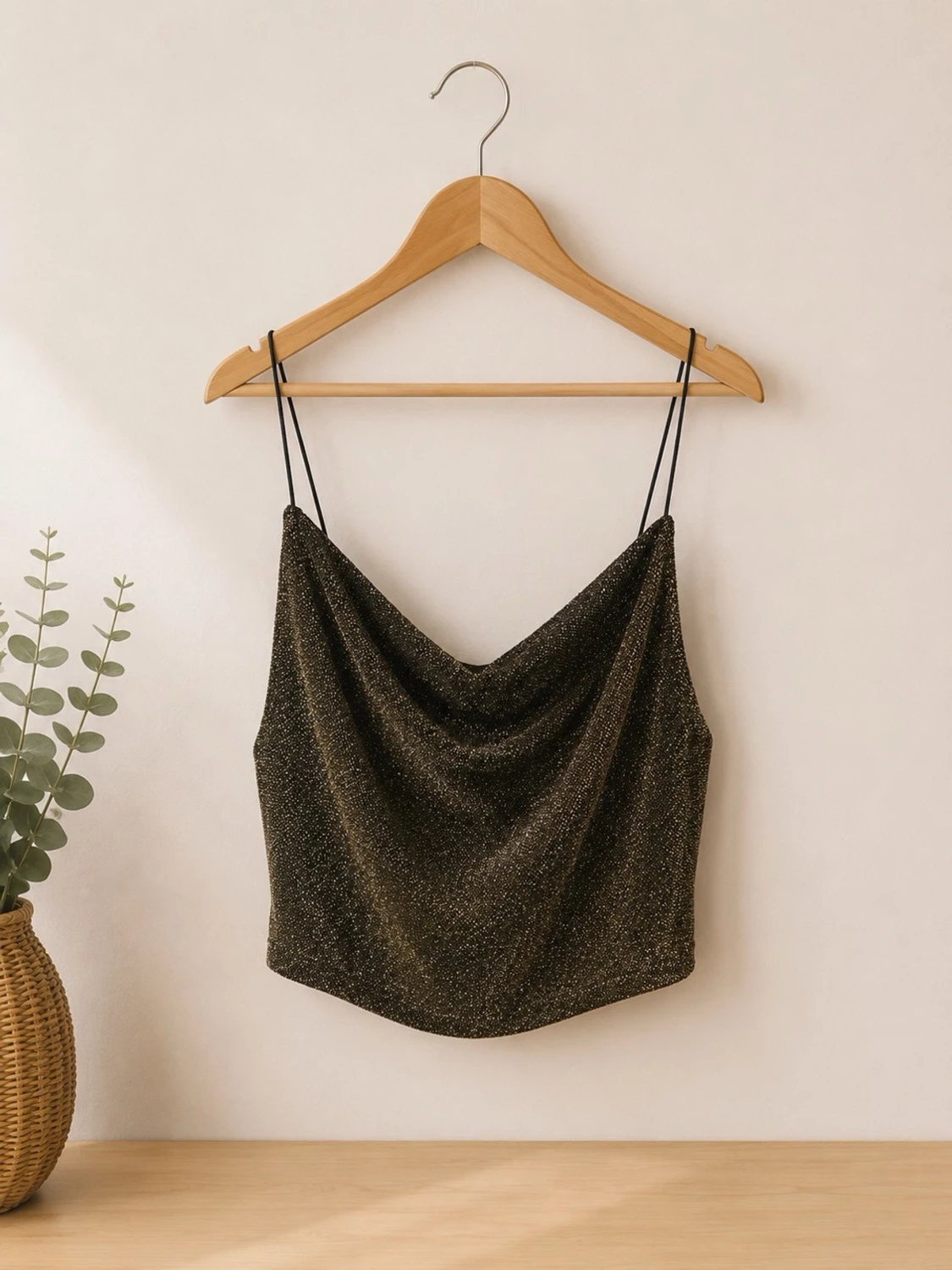 Glittrig linne-topp från H&M Divided