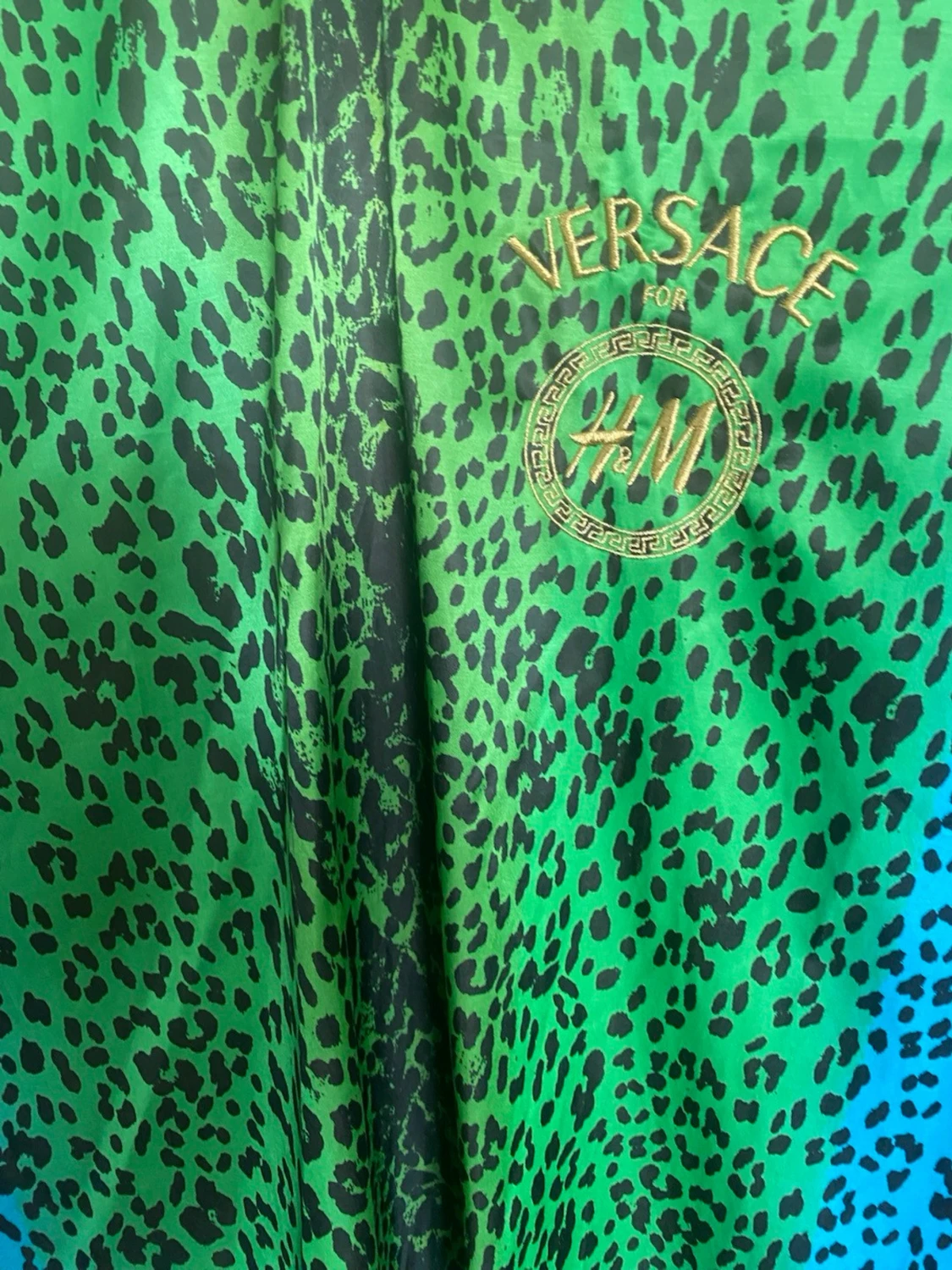 Versace for H&M grön leopardklänning 36/S ny med klädpåse