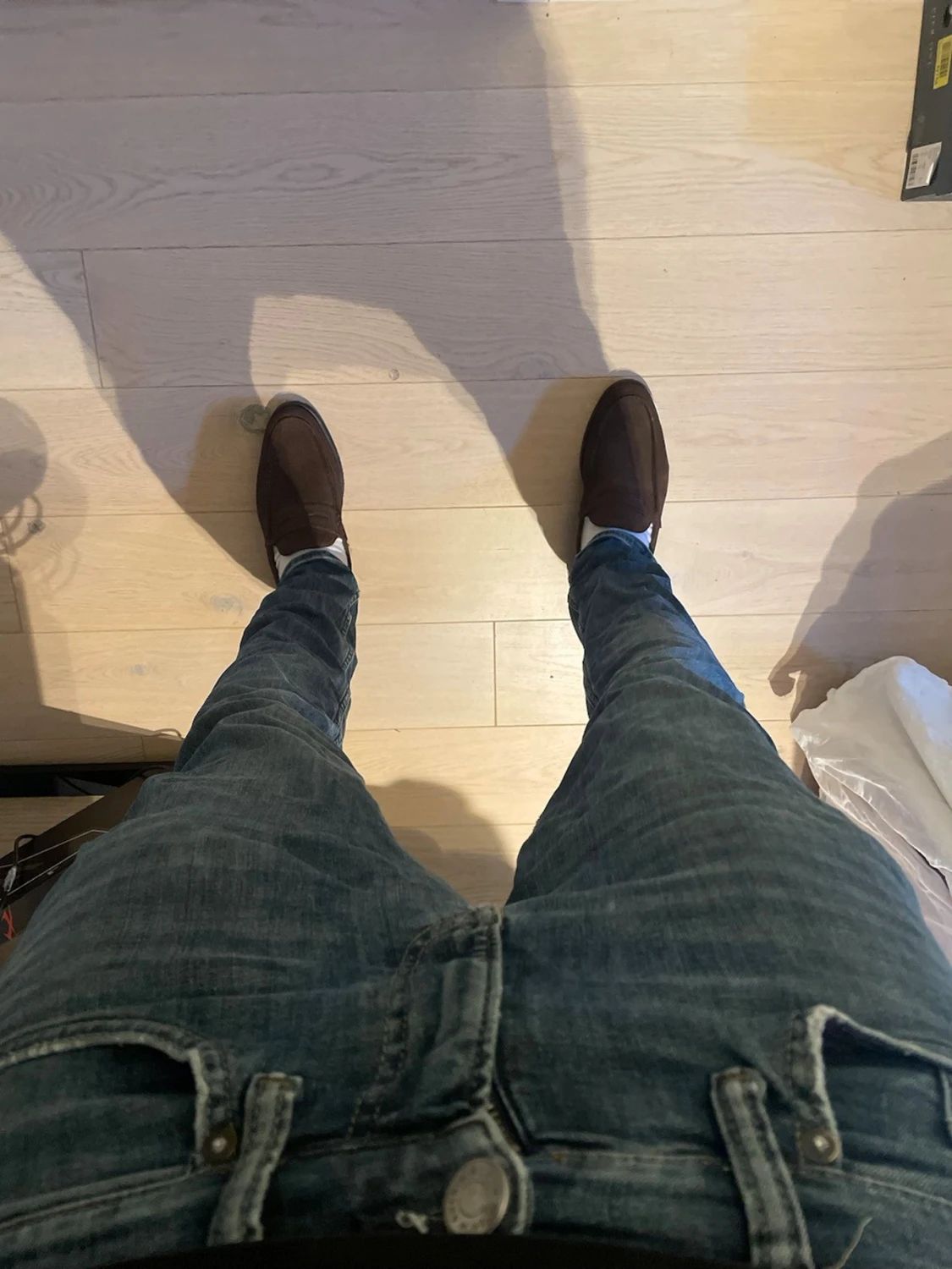 Blå slim fit jeans