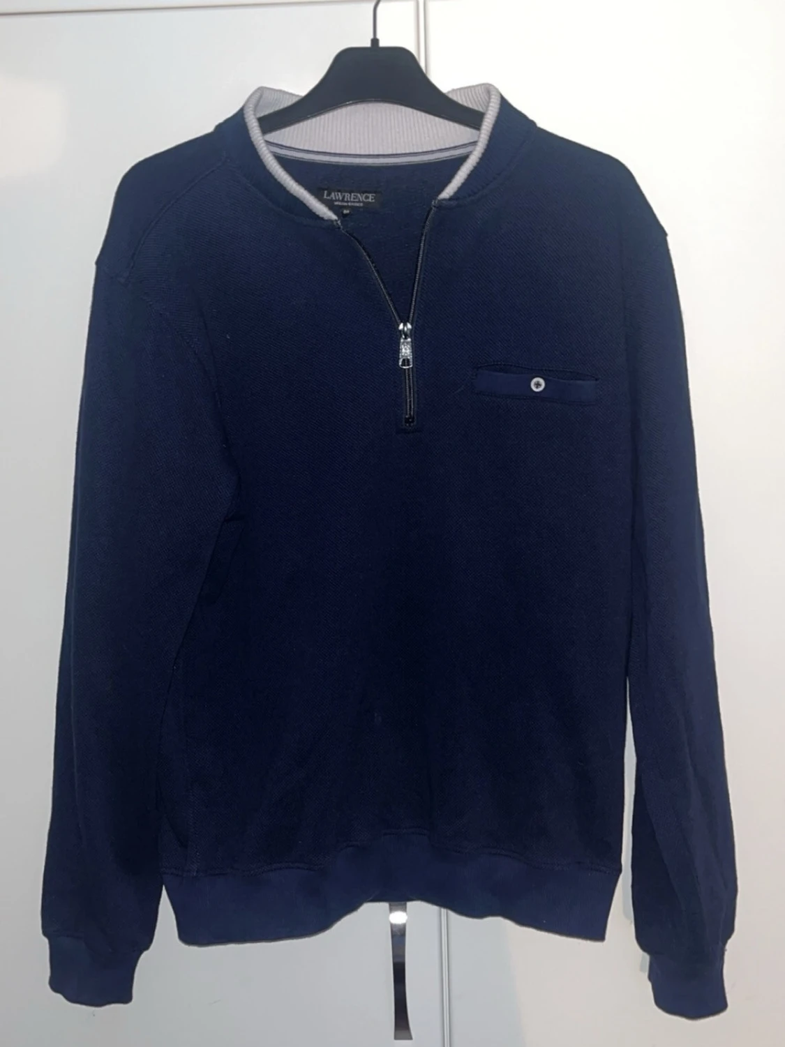 Marinblå halvzip tröja Laurence