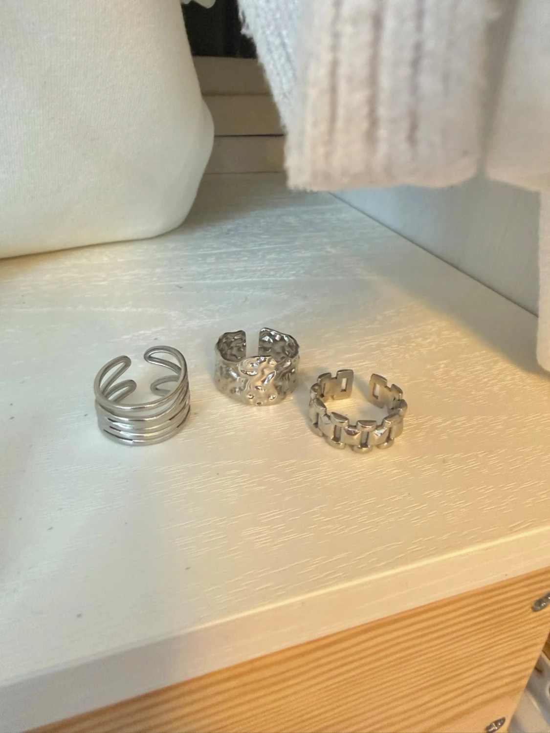 Tre chunky silverringar - 1