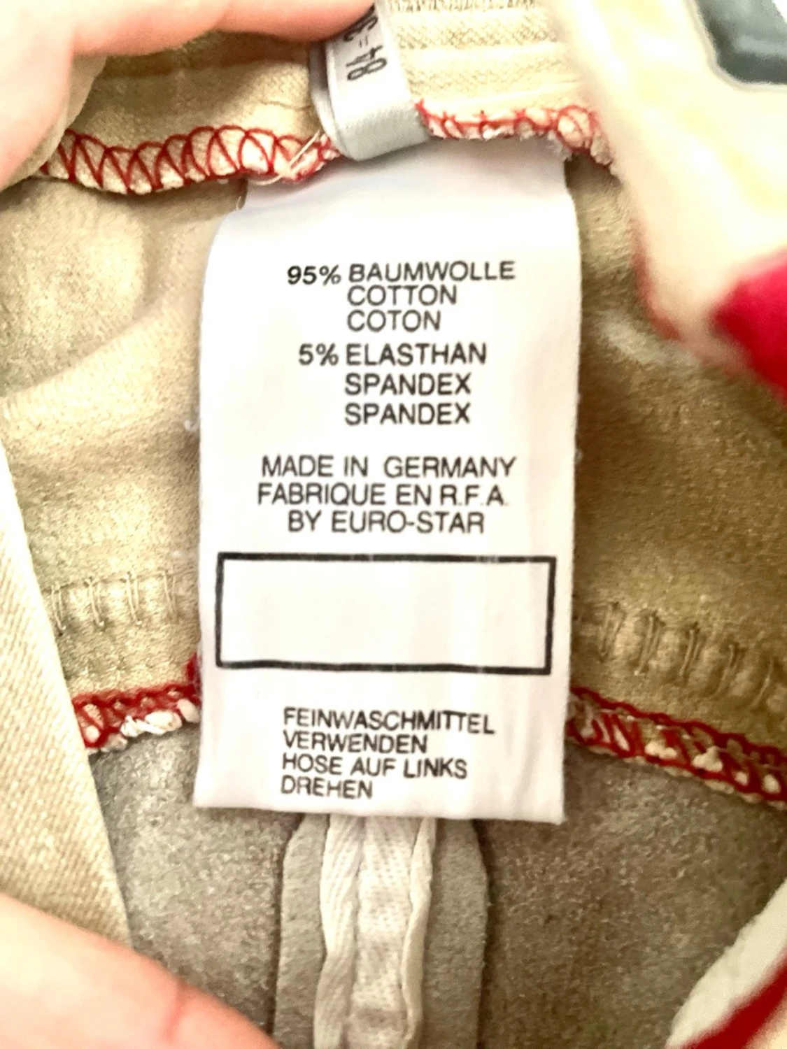 Beige ridbyxor med förstärkning - 4