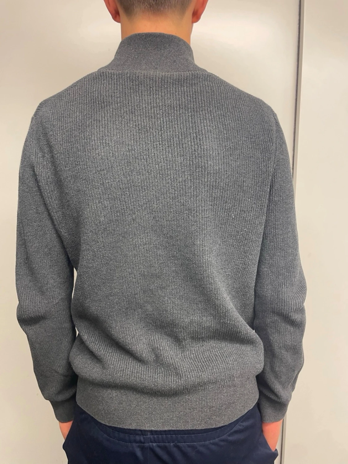 Grå halvzip tröja - 1