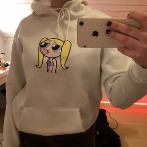 hoodie - söt hoodie med tryck, oanvänd i stl S/M, 150kr☁️