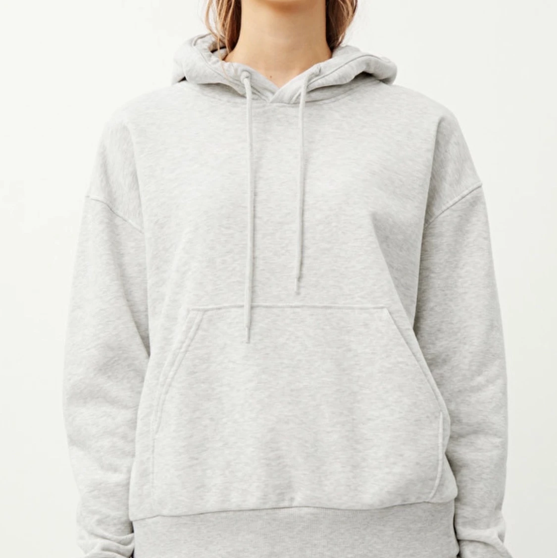 Oversized ljusgrå hoodie