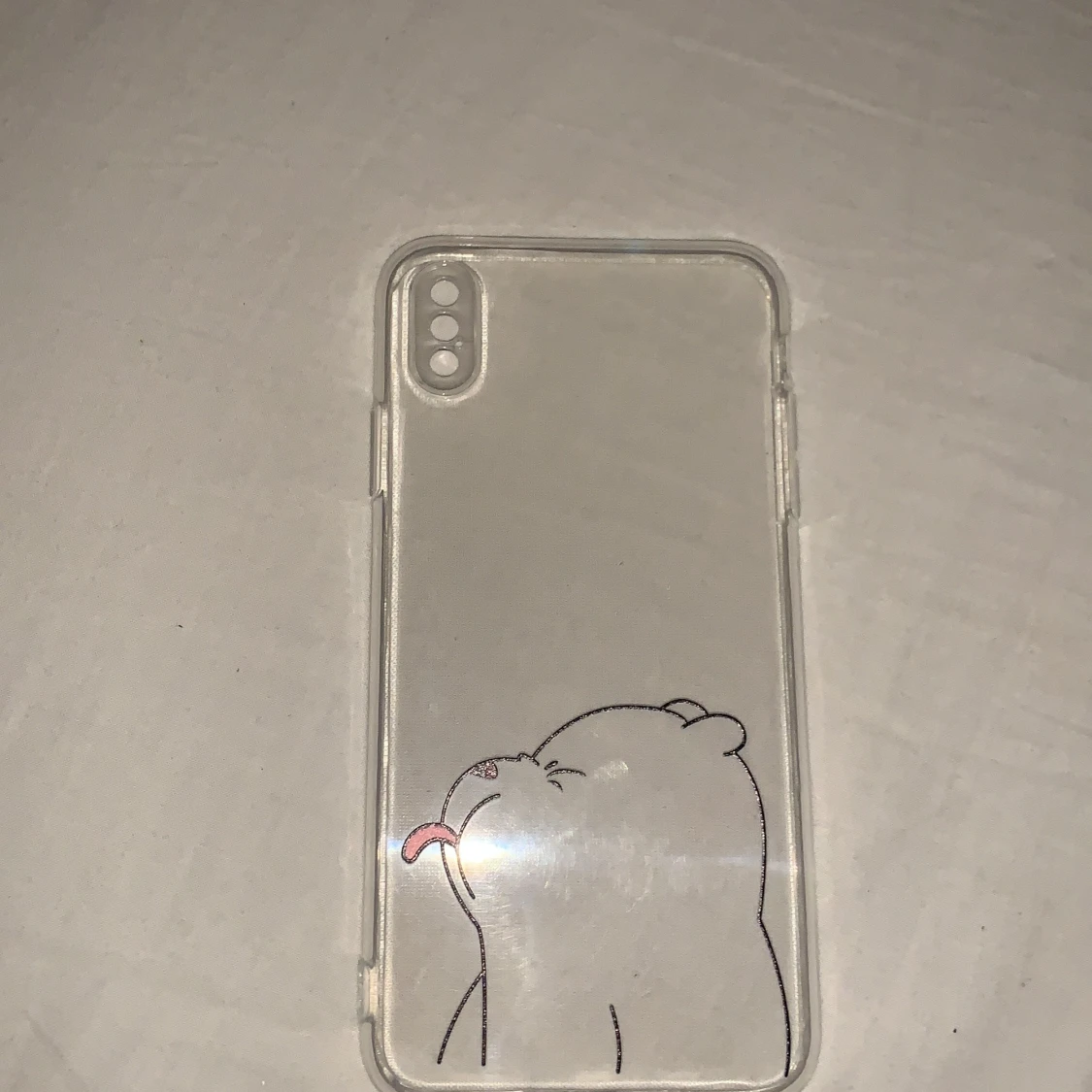 Genomskinligt mobilskal med björn på - 90