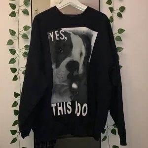 Sweatshirt med tryck - Jätte snygg sweatshirt med coolt tryck. Säljer pga jag har för många sweatshirts så denna blir tyvärr inte använd. 💕 jag har vanligt vis storlek s och den sitter snygg oversized på mig som är 164. Hade dock lätt varit oversized på någon längre och större eftersom den är i 3XL. Frakt tillkommer 
