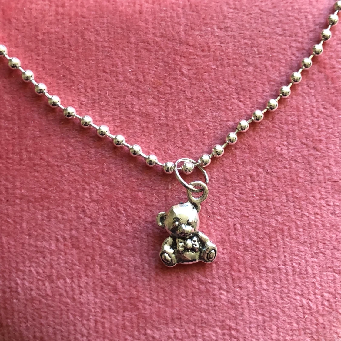 Teddybjörn 🧸 ballchain halsband  - 90