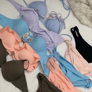 Bikinis i pasteller m.m - Säljer alla dessa bikinis på bilden. Titta föregående uppladdningar! Alla bikinis är knappt använda, vissa inte alls. Riktiga pastelldrömmar 🤍
