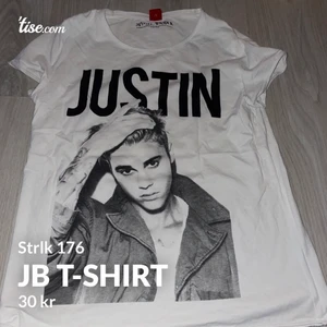 Justin Bieber t-shirts storlek 176 - Väldigt fina passar för 176, kan passa för xs/S. Hör av er för fler bilder eller information. Kan även mötas upp i Göteborg ☺️