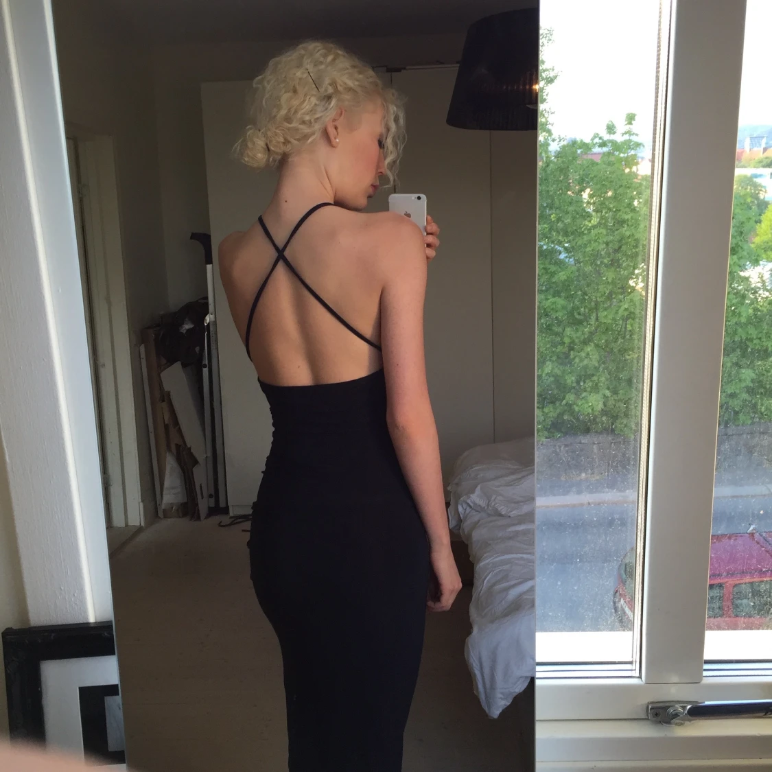 Mörkblå klänning - 90