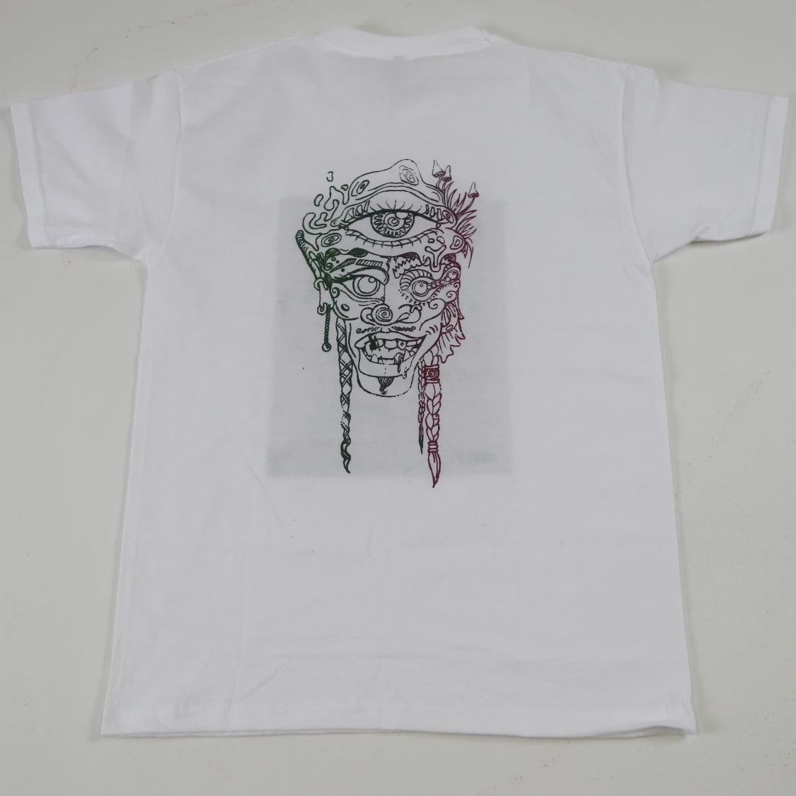 Rosa & grönt screentryck  - 91