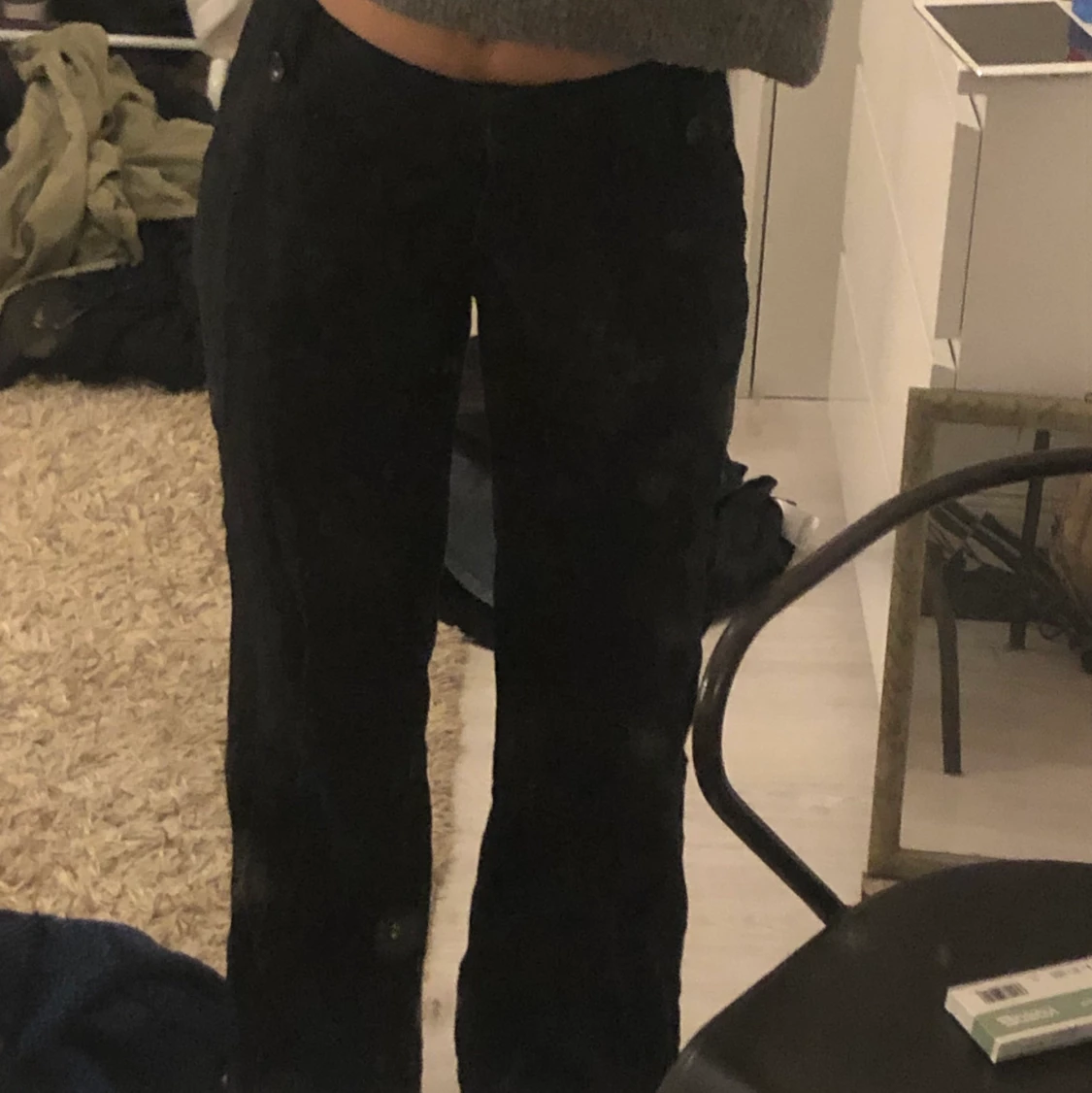 Svarta linnebyxor  - 91