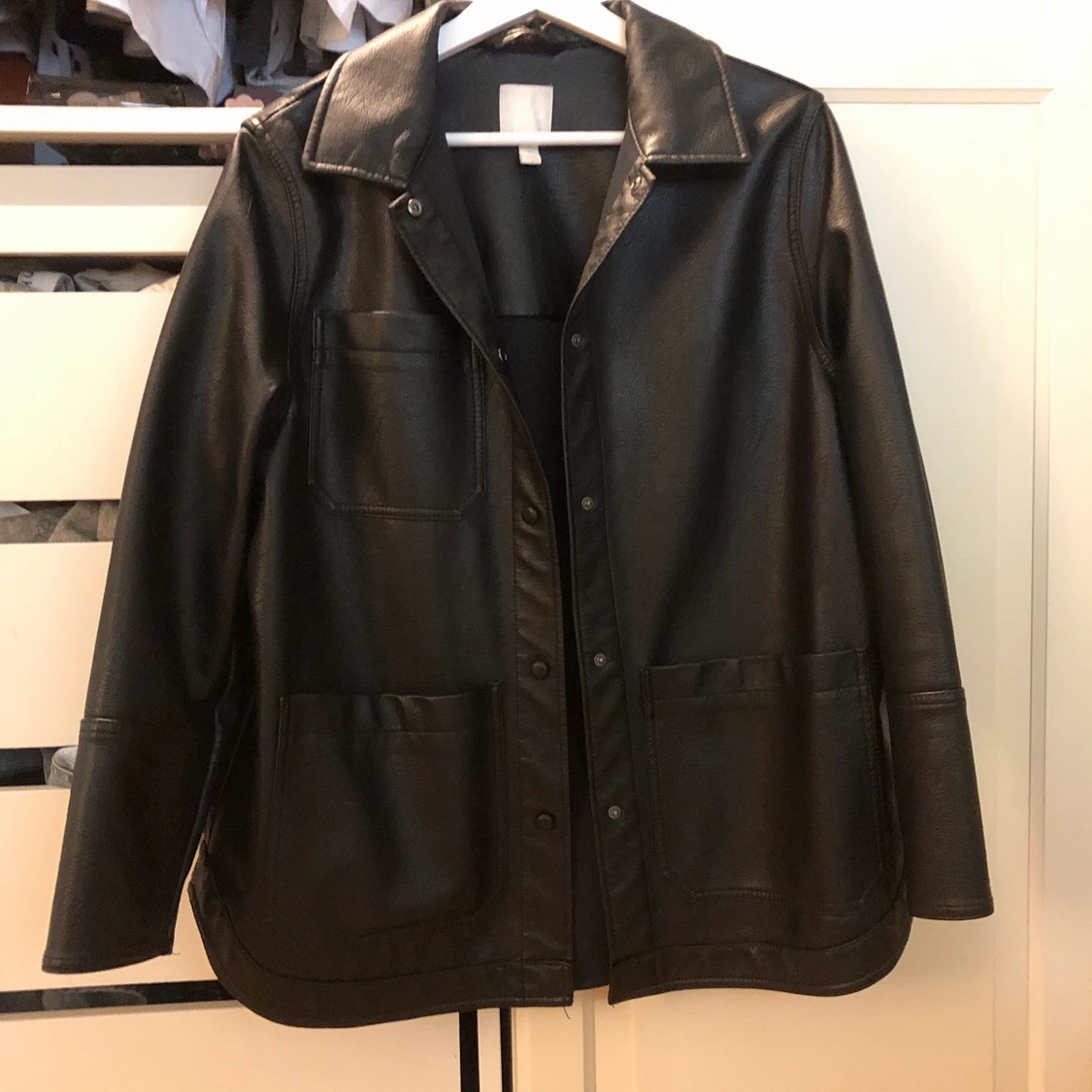 Skjortjacka i läder - 90