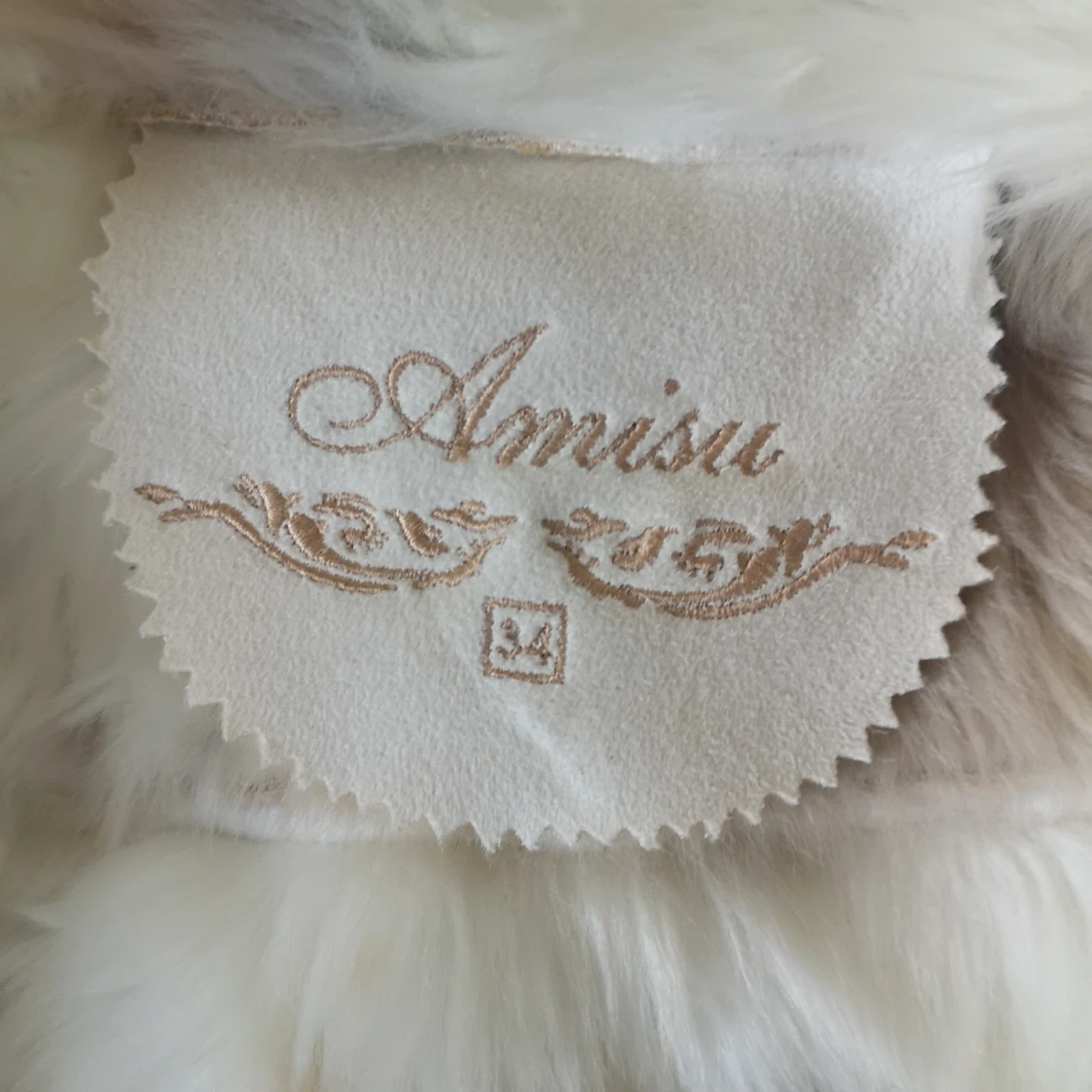 Beige varm mockajacka med päls detaljer - 91