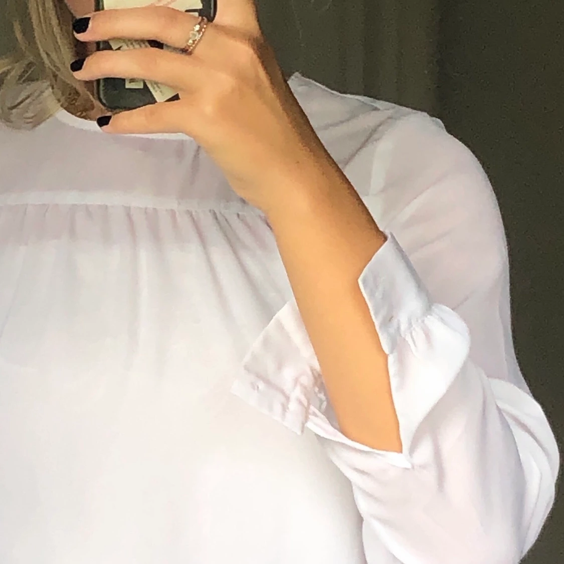 Vit stilren blus - 90