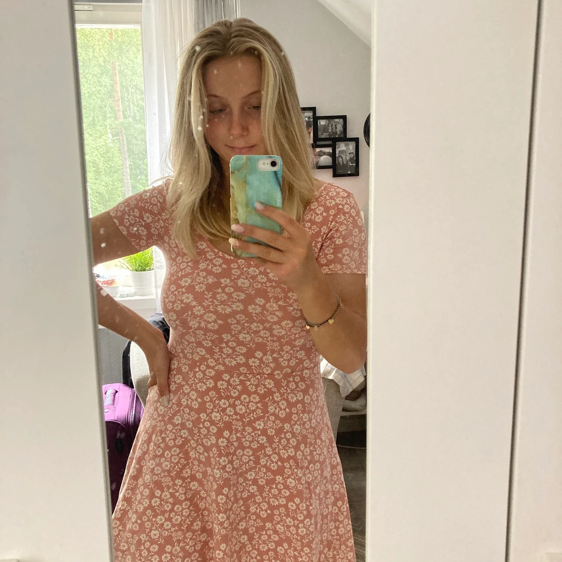 Blommig klänning  - 91