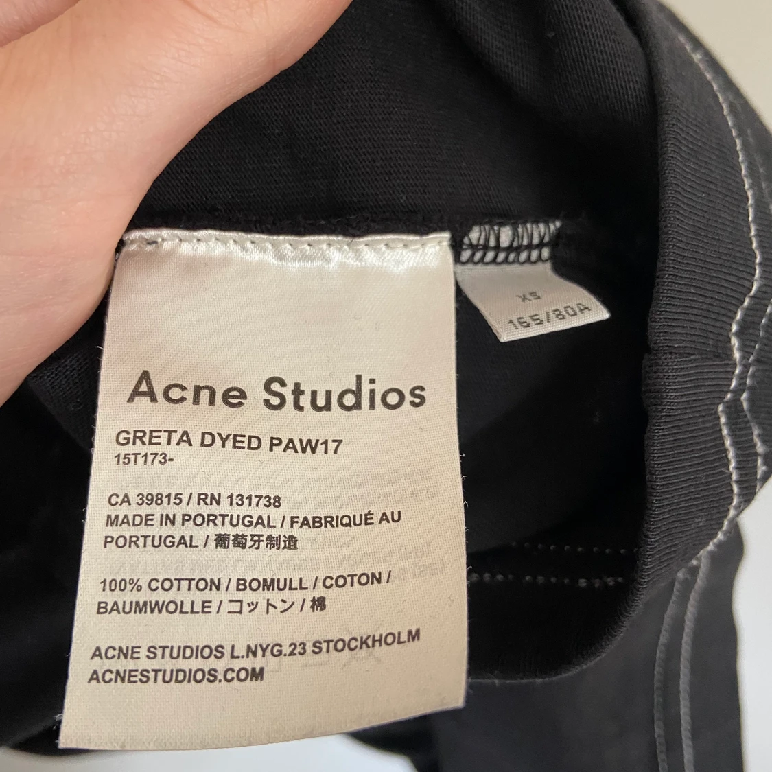 ACNE STUDIOS SWEATSHIRT SVART XS - 91