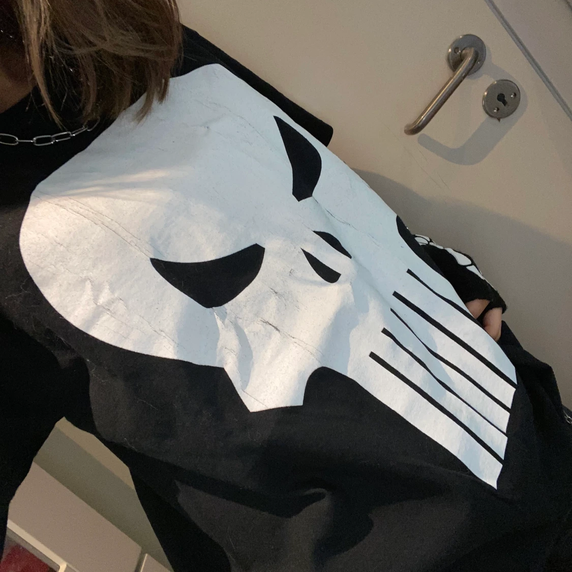 Svart T-shirt med döskalle tryck