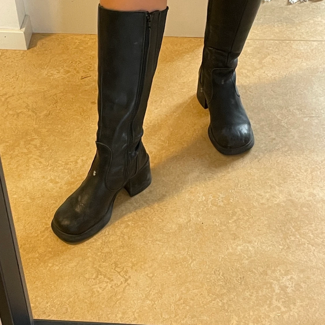 Vintage stövlar i äkta läder - 90