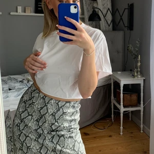 Ormkjol från Monki - Säljer nu min ormkjol i fake(!!)läder. Dragkedja finns bak. Fraktkostnad tillkommer!!!