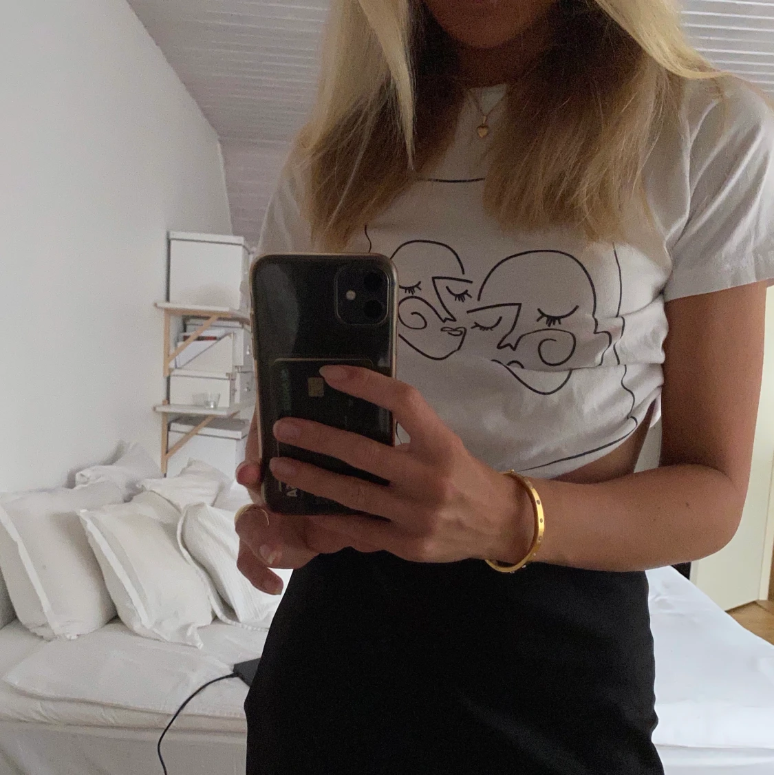 Vit tshirt med tryck