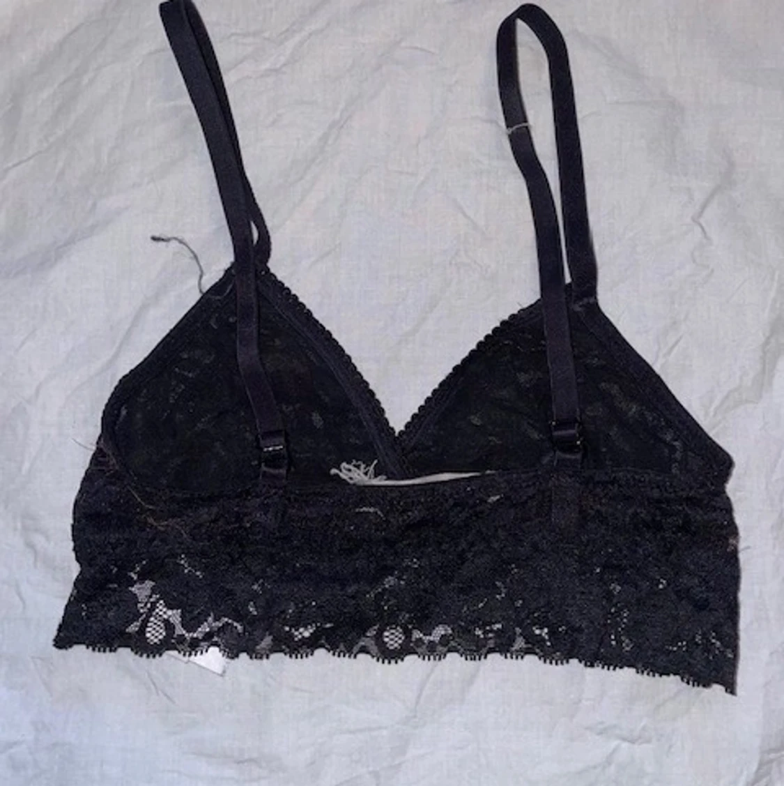 Svart spets bralette - 90