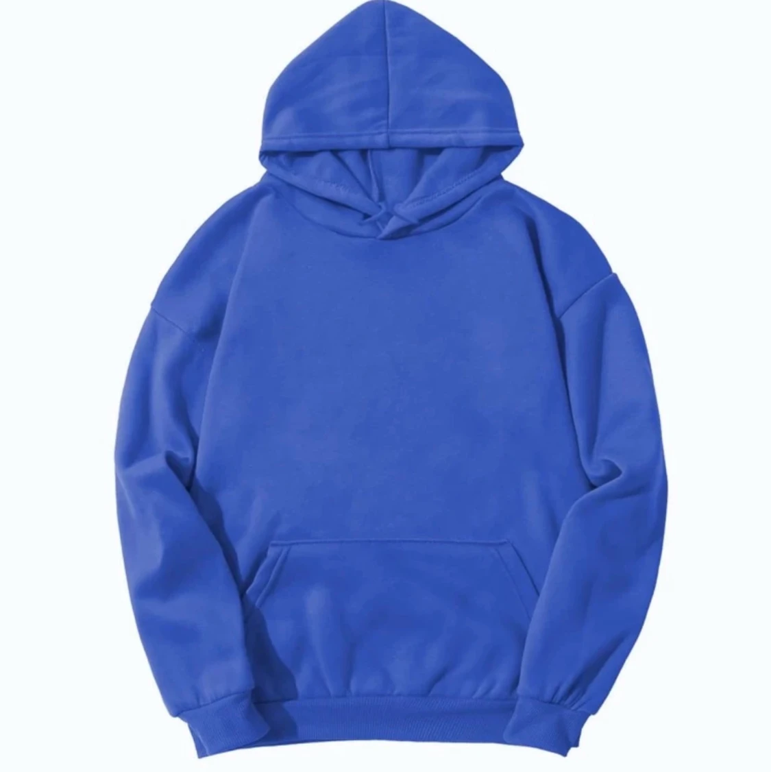 Klarblå hoodie