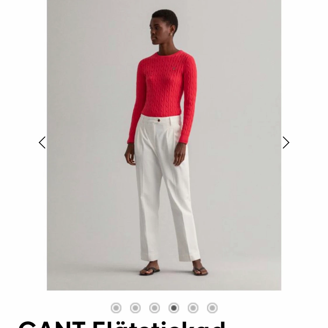 Röd stickad gant tröja