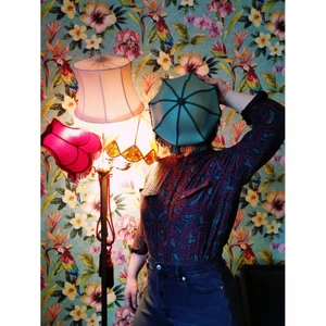  paisleymönstrad 70-tals skjorta  - 🦚🦩🦜🐧🐦🦃🕊️🦆