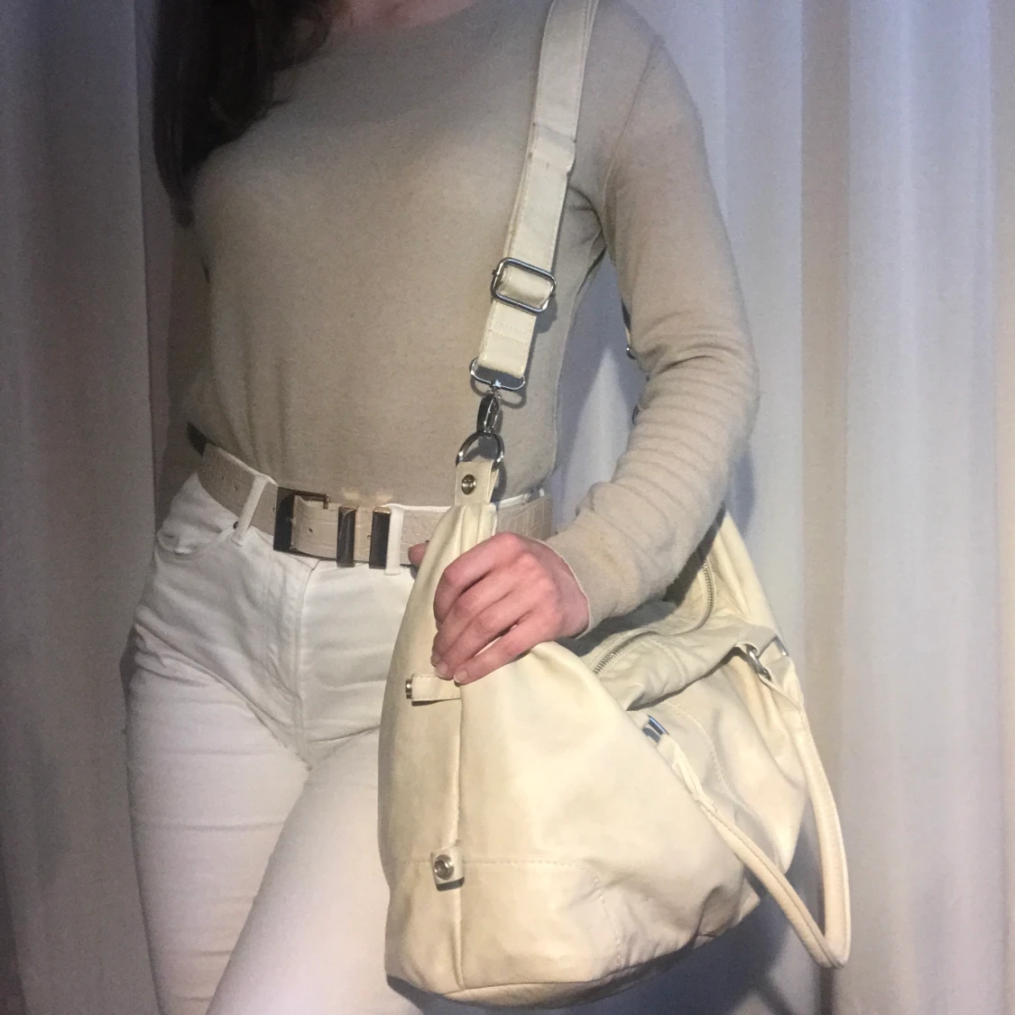 Beige stor väska - 91