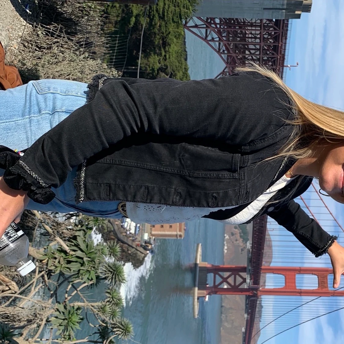 Svart jeansjacka - 90