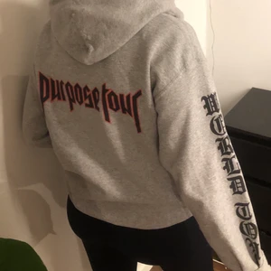 Justin Bieber Hoodie! - Jättesnygghoodie från Justins Purpose Tour!! Köpt i en affär i Kanada. Jätteskönt material, endast använd en gång!! Står world tour på armarna och purpose tour på ryggen🤍 Köpare står för frakt på 66 kr!