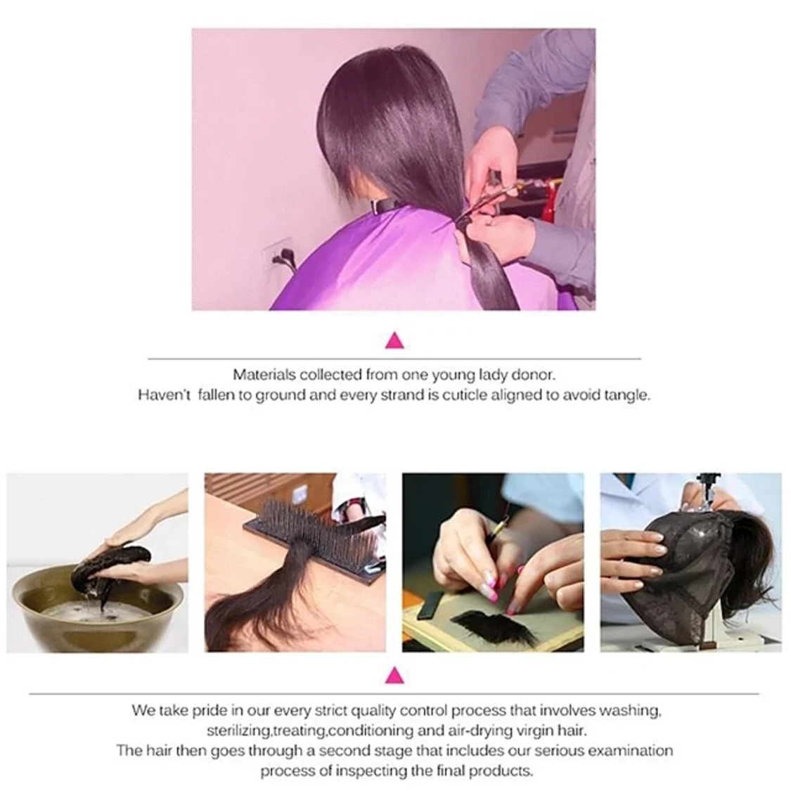 100% människohår i 50.5 cm  - 90