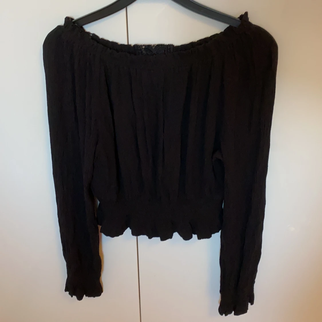 Svart broderad Boho topp från HM - 90