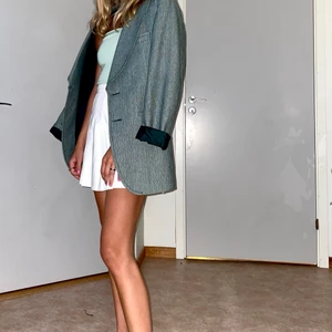 Oversized grön kavaj - Oversized grön randig kavaj