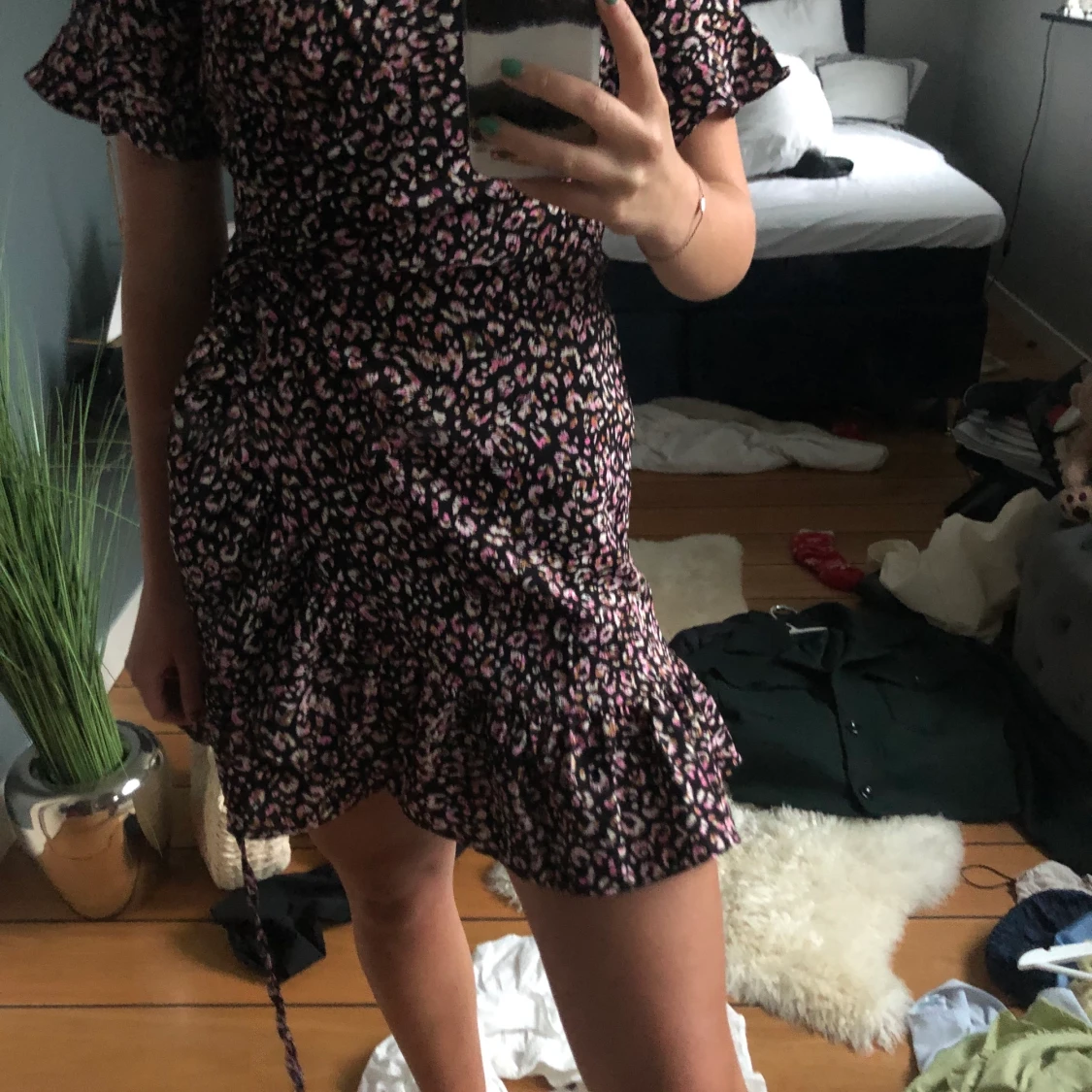 Wrapklänning leopard  - 90