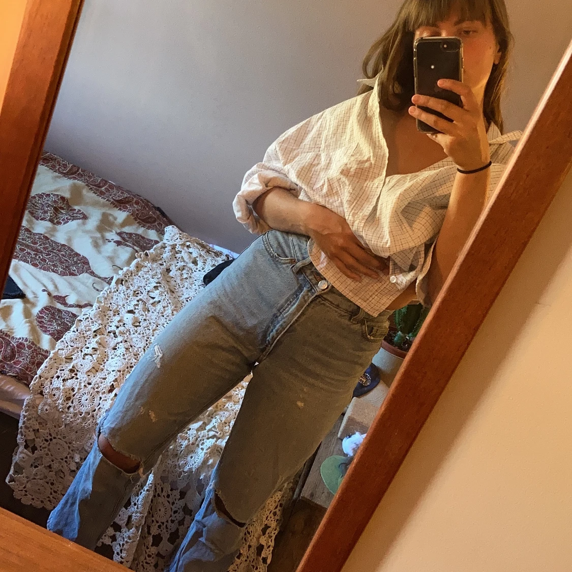 Slitna raka jeans - 91